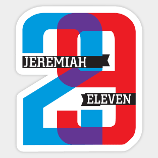 Jeremiah 29:11 Bible Verse Design. Christian Prints Sticker